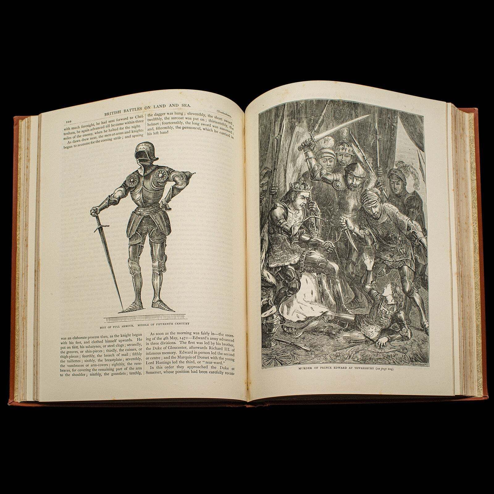 3 Vols British Battles On Land And Sea, Antique, Military Reference Book, C.1900 photo buy