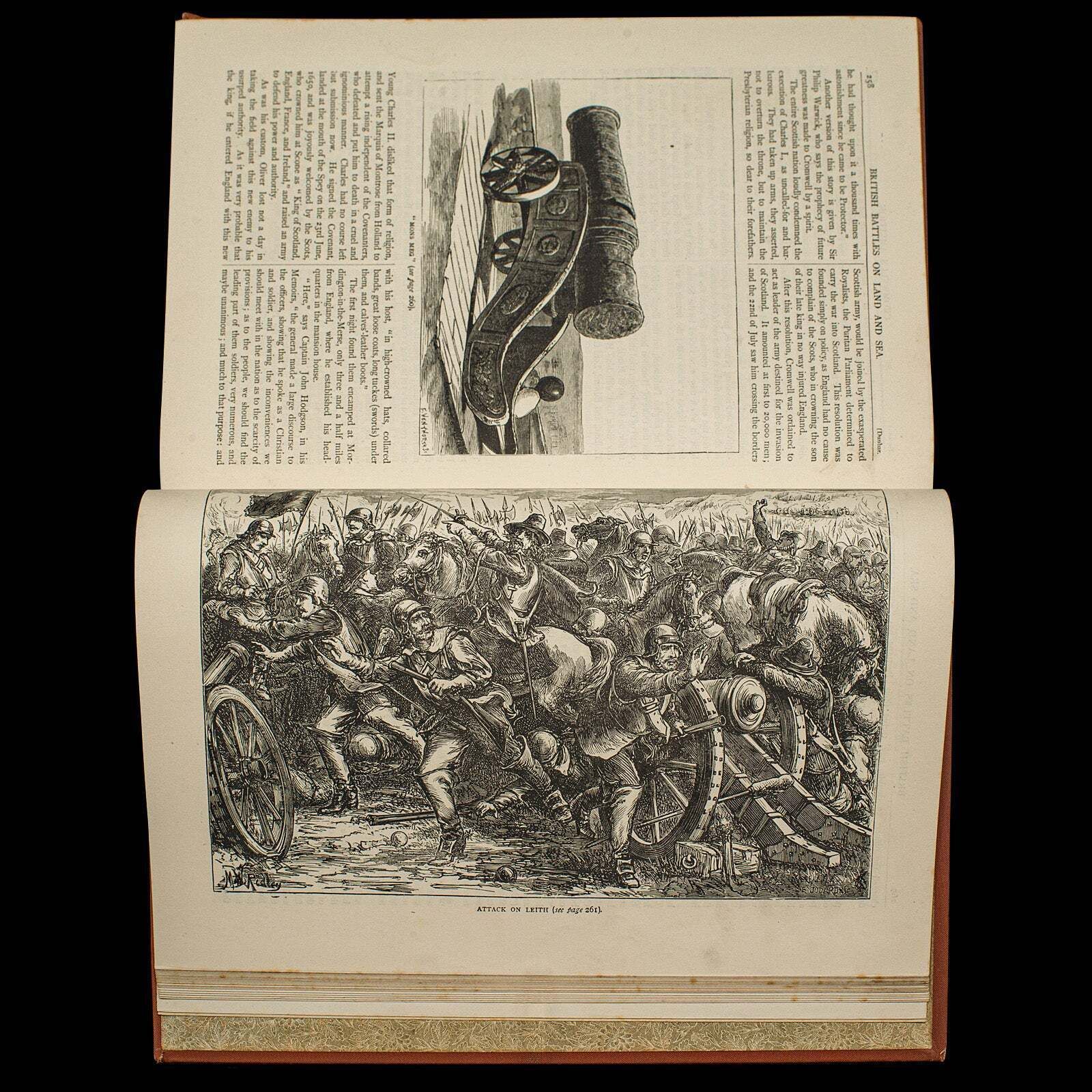 3 Vols British Battles On Land And Sea, Antique, Military Reference Book, C.1900 photo vintage