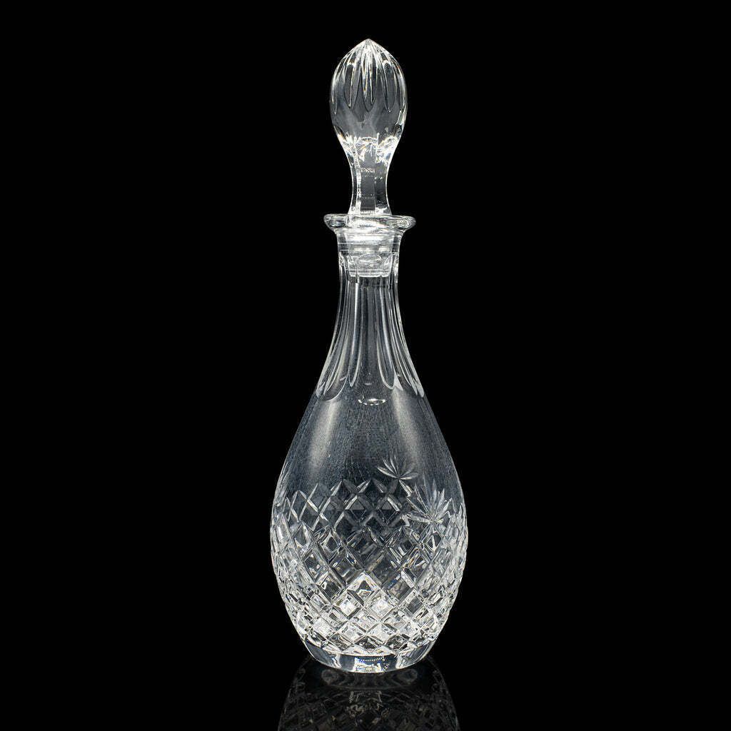 Vintage Claret Decanter, English, Pineapple Cut Glass, Wine Vessel, Circa 1970 photo vinterior