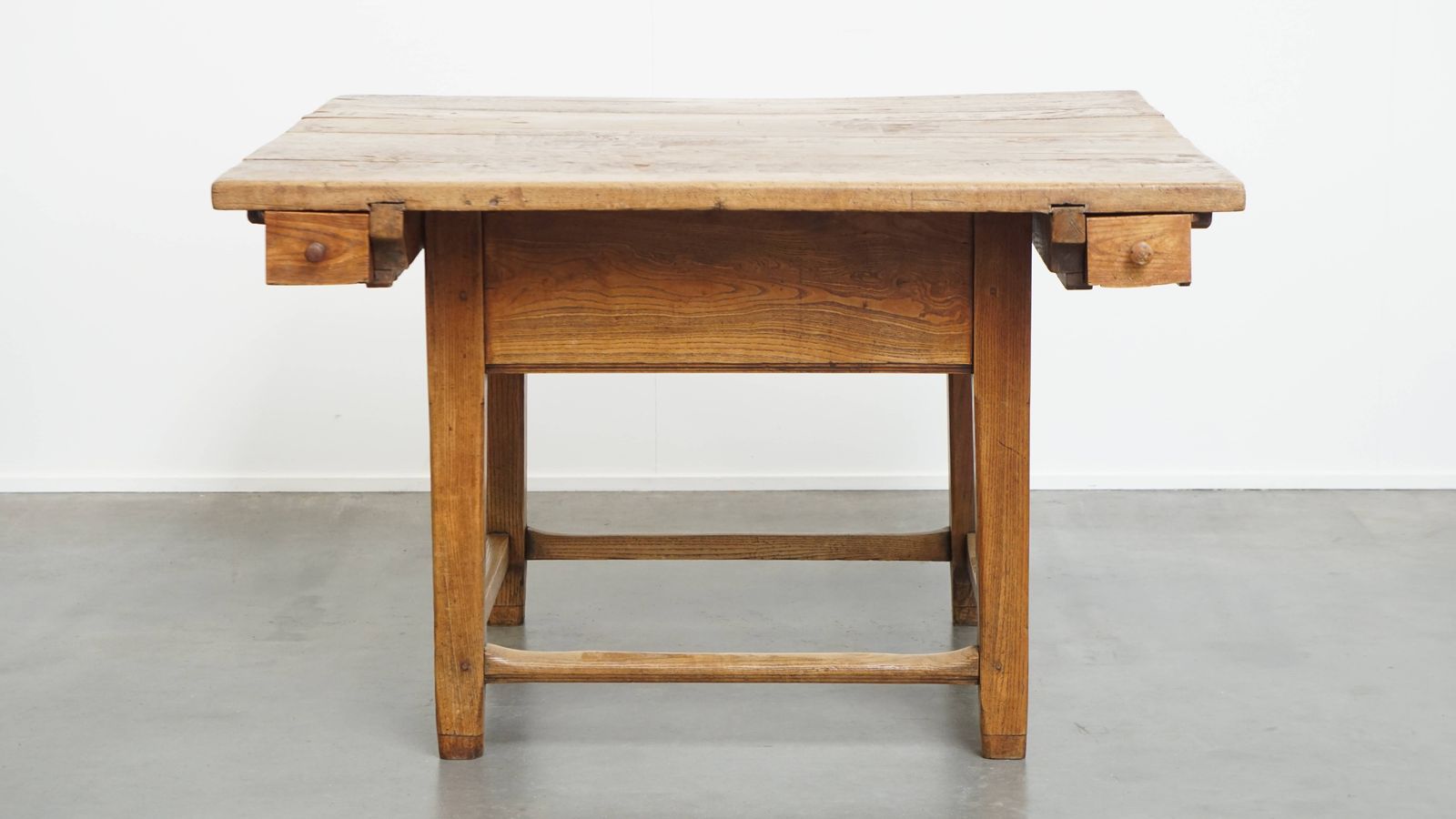 Characterful, Beautiful And Practical Square Antique Dining Table Made Of Elm Wood photo 1916.3576999999998