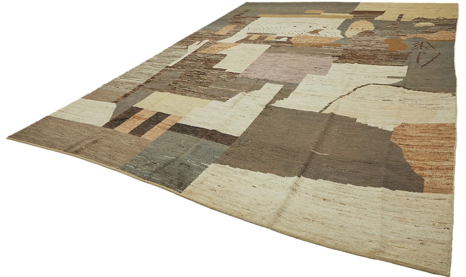 Handmade Beige Modern Tribal Rug 347 Cm X 523 Cm photo for sale
