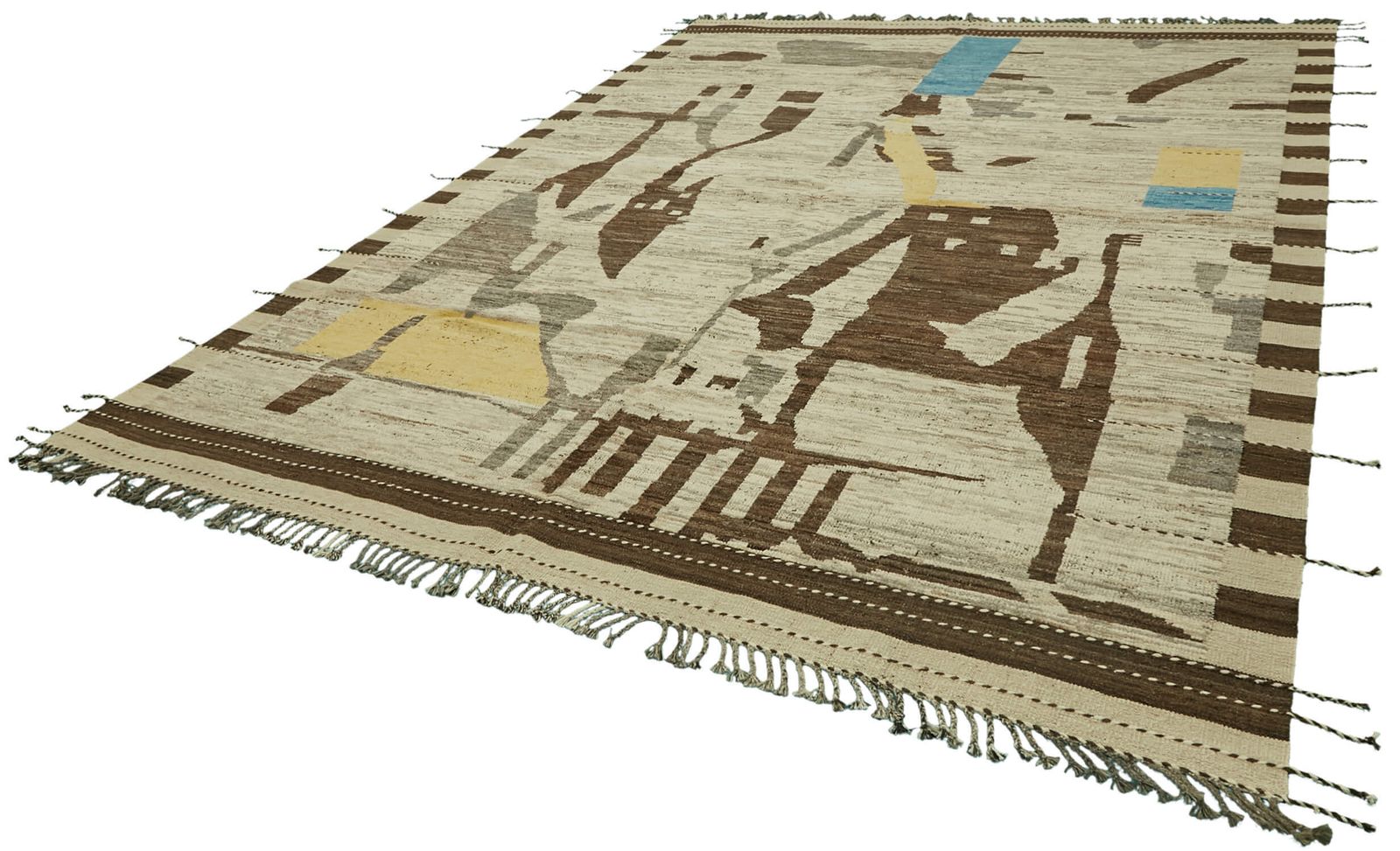 Handmade Beige Modern Tribal Rug 290 Cm X 380 Cm photo for sale