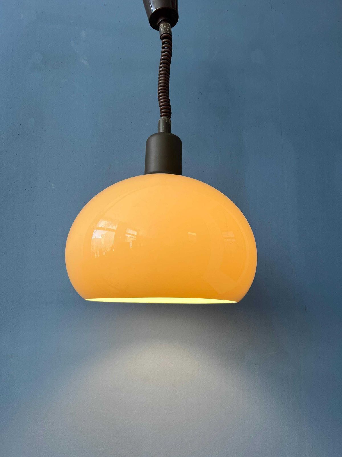 Vintage Beige Mushroom Hanglamp Van Acrylglas photo furniture