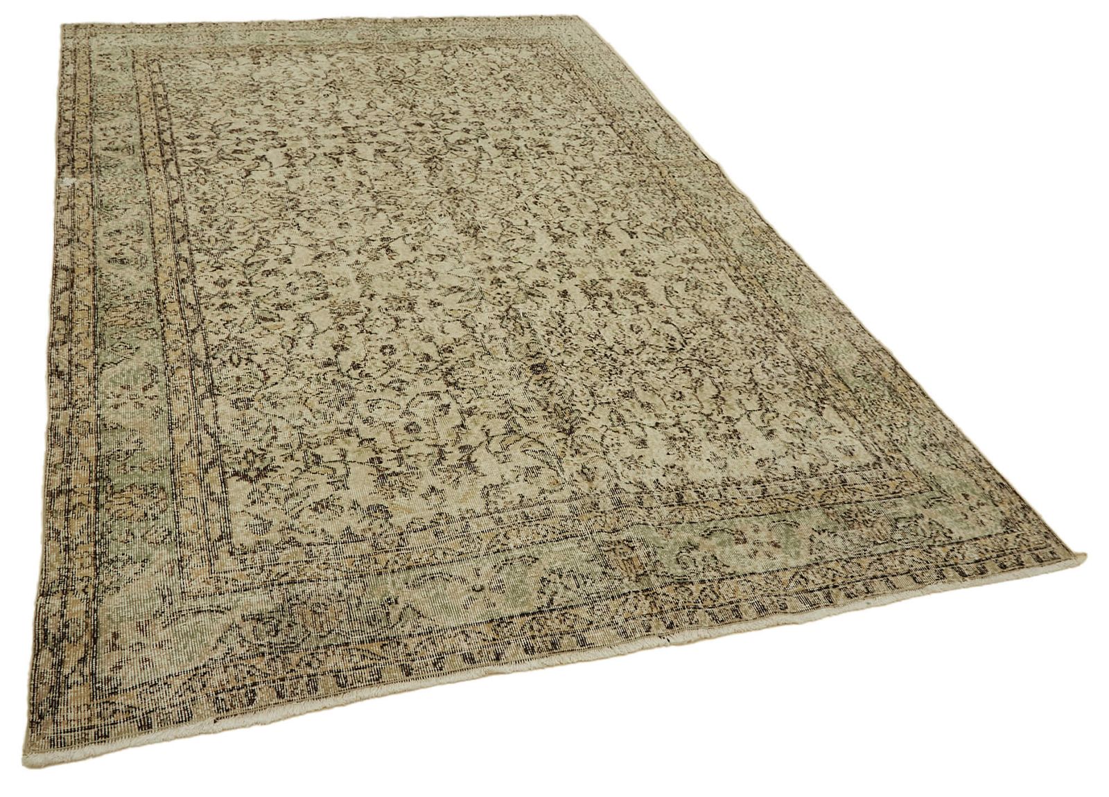 Handmade Beige Turkish Vintage Area Rug 205 Cm X 295 Cm photo furniture