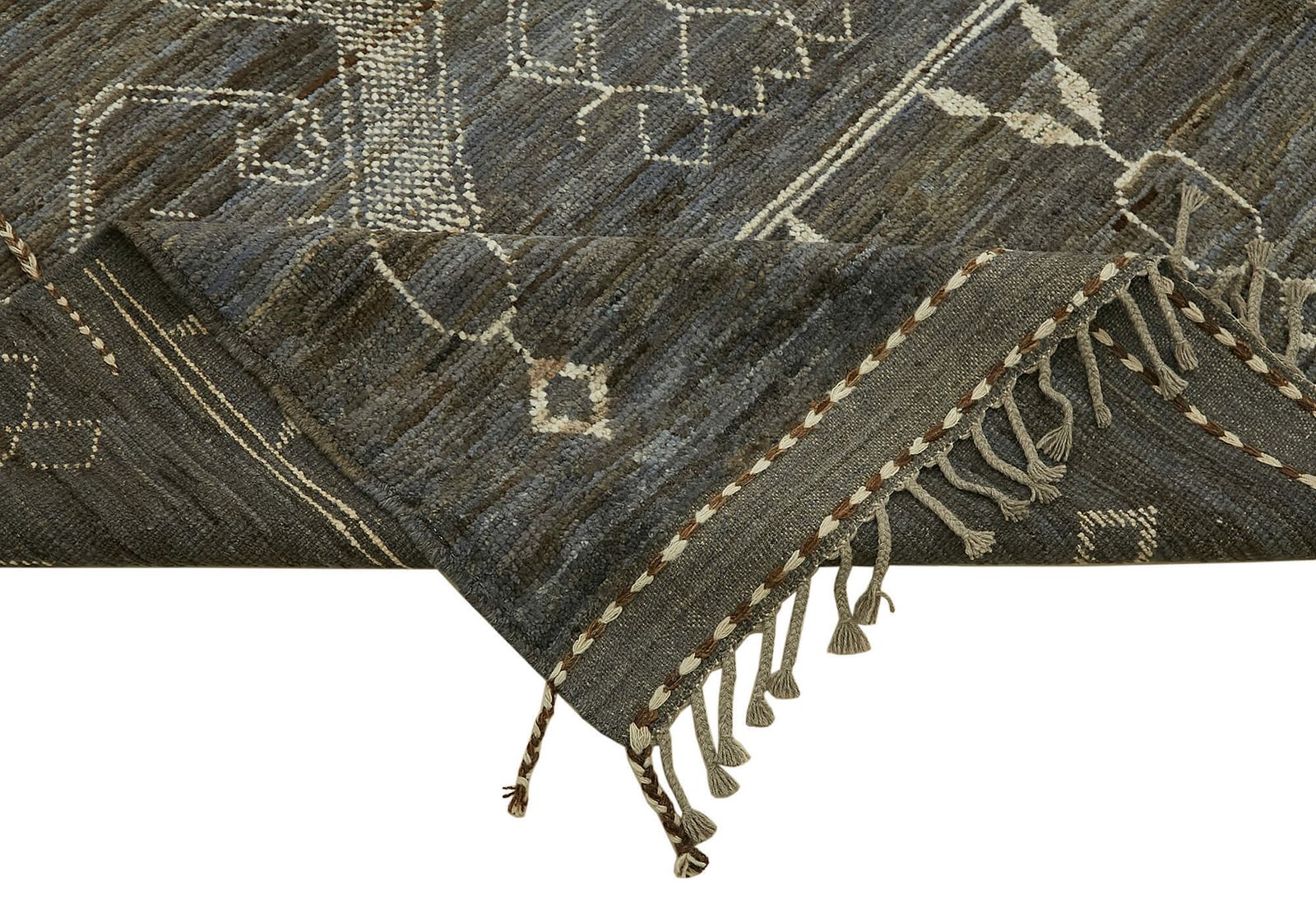 Handmade Grey Modern Tribal Rug 283 Cm X 370 Cm photo vinterior