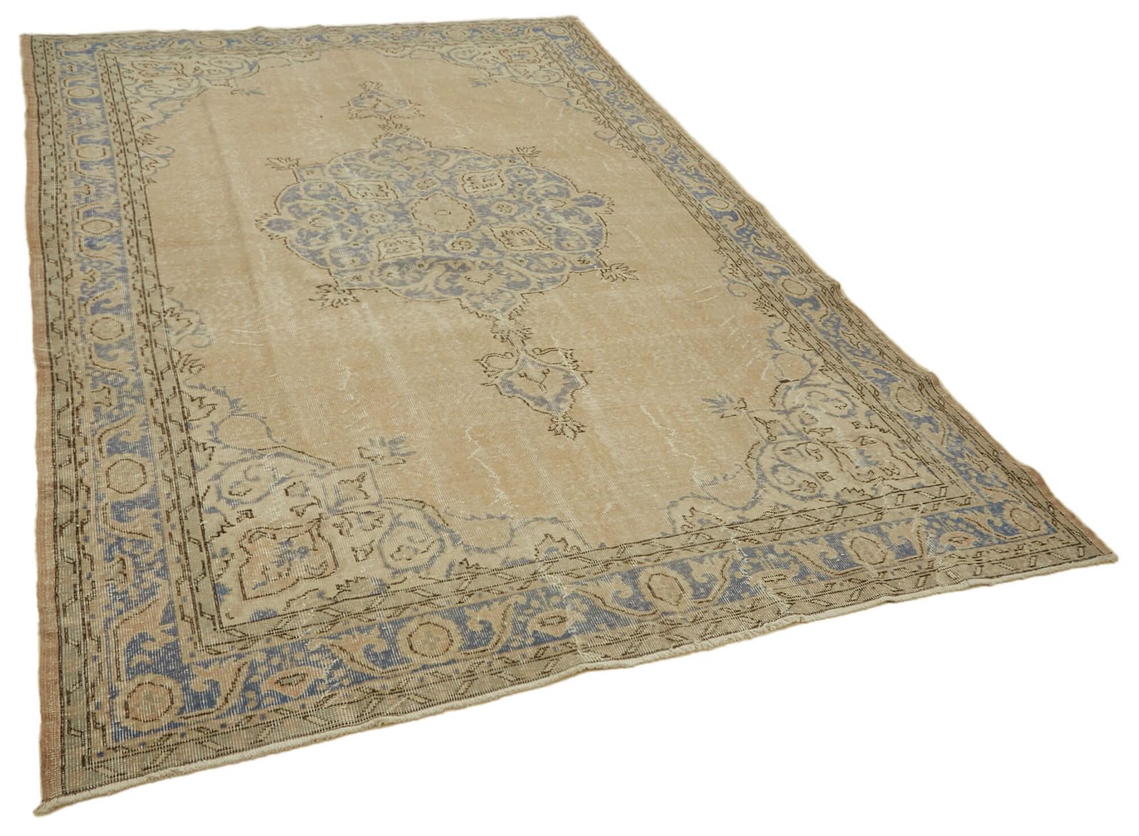 Handmade  Beige Turkish Vintage Area Rug 315 Cm X 220 Cm photo furniture