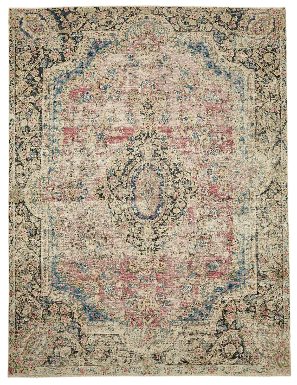 Handmade Beige Vintage Large Area Rug 292 Cm X 385 Cm