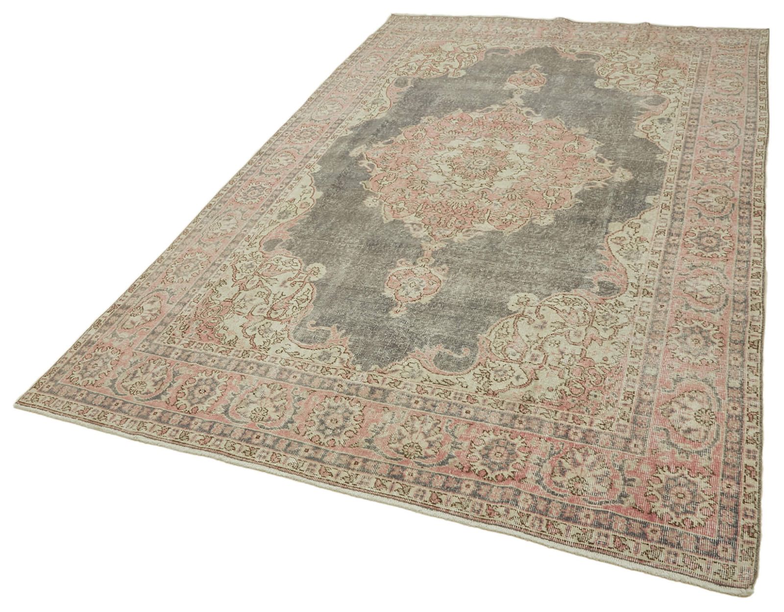 Handmade Beige Turkish Vintage Area Rug 205 Cm X 325 Cm photo for sale