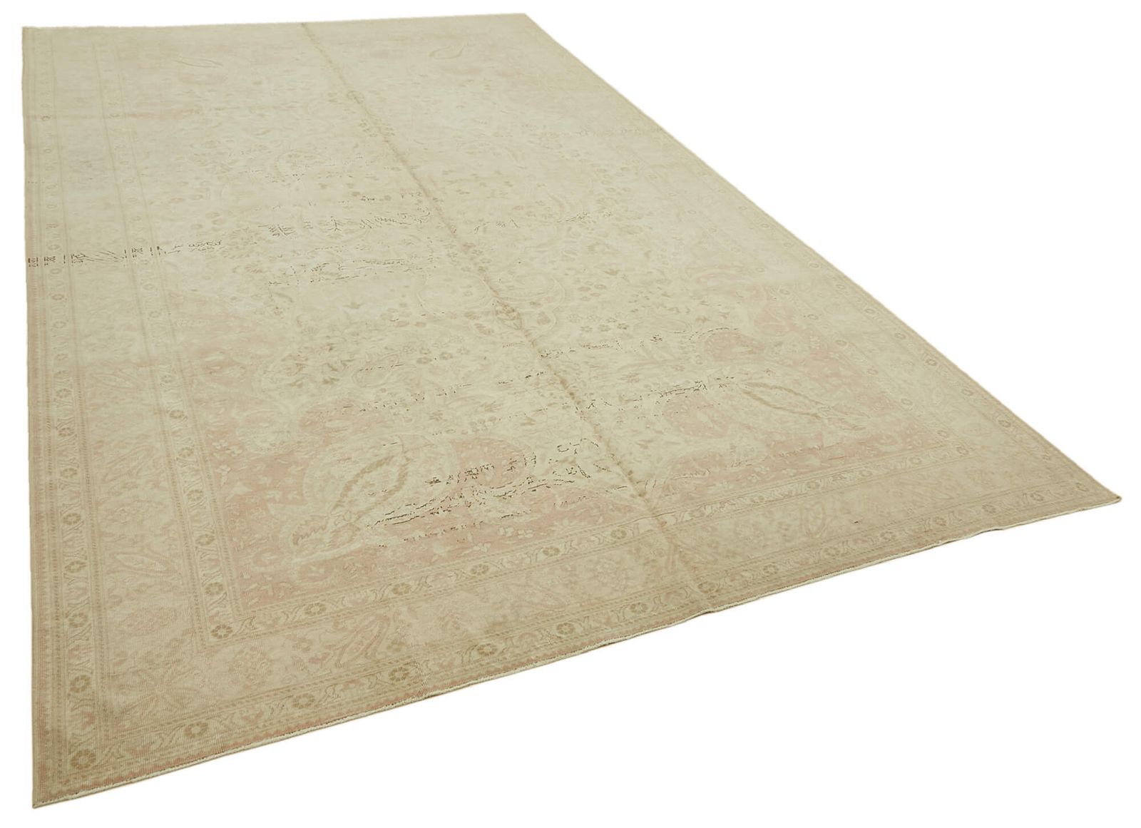 Handmade Beige Vintage Large Area Rug 254 Cm X 397 Cm photo furniture