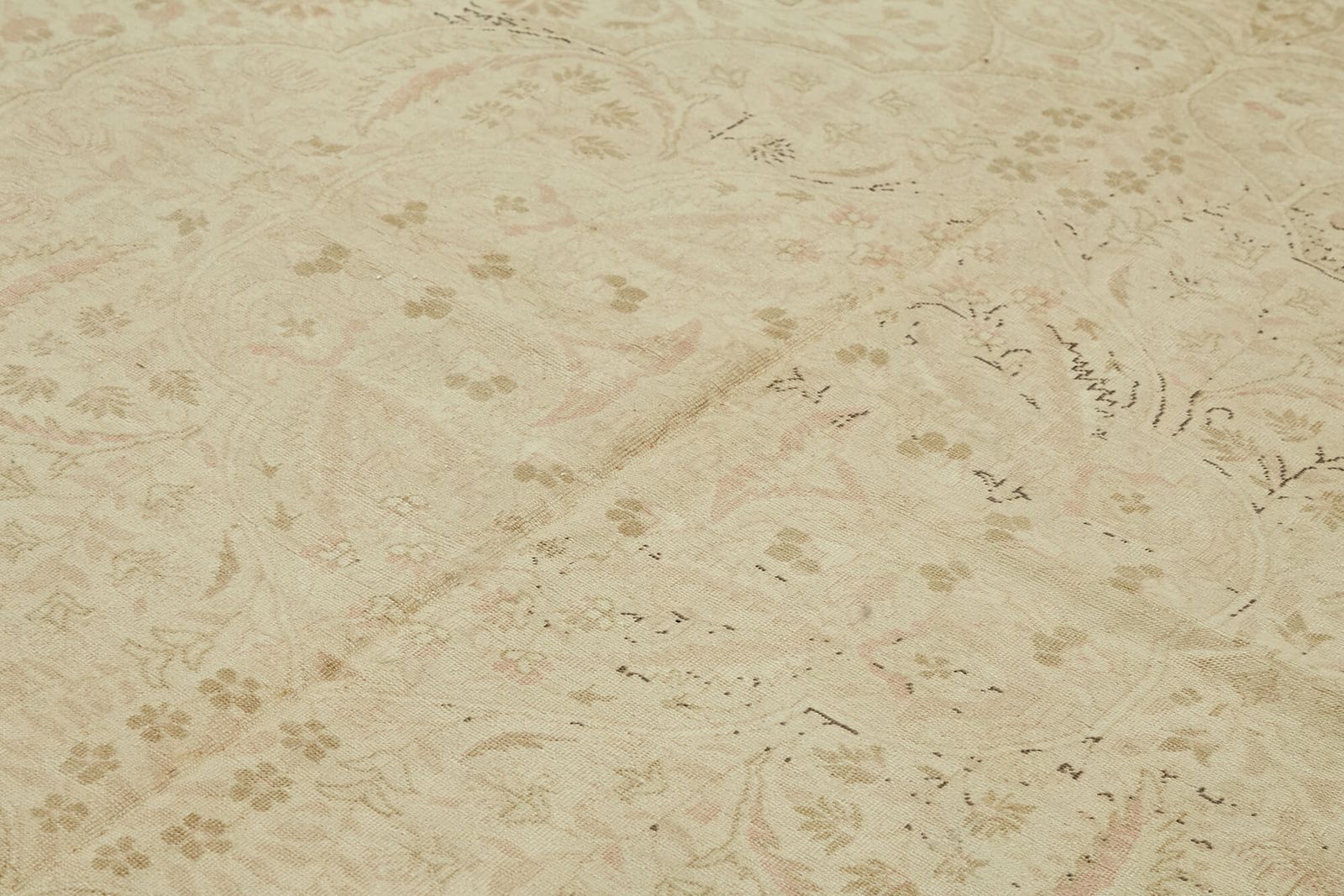 Handmade Beige Vintage Large Area Rug 254 Cm X 397 Cm photo 2427.0