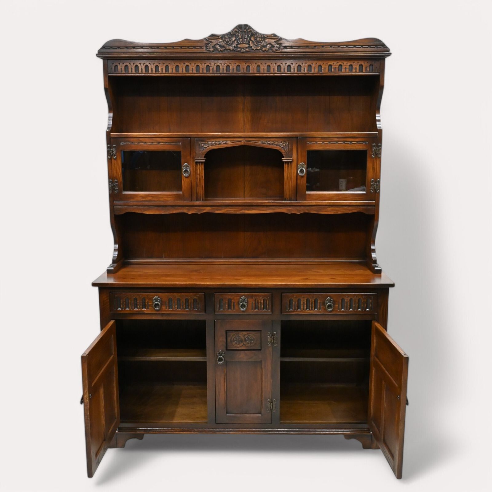 Old Charm Dresser Wine Rack Prince Of Wales Tudor Brown Finish Free Uk Delivery photo 547.0