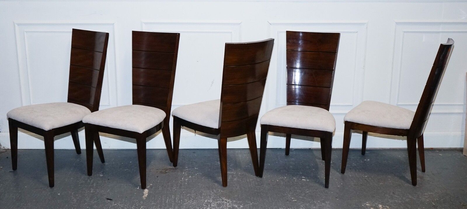 Set Of  10 Dining Art Deco Style Chairs By Giorgio Collection Italian Designer photo 4750.0