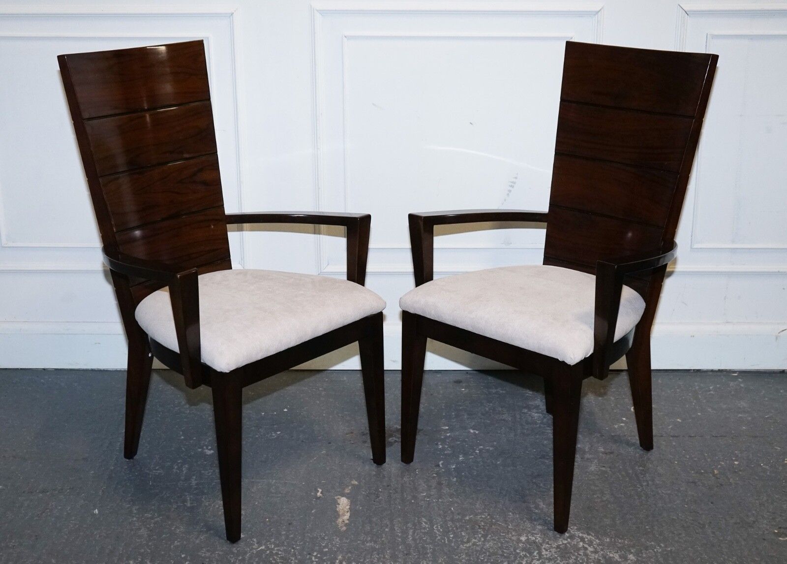 photo vintage Set Of  10 Dining Art Deco Style Chairs By Giorgio Collection Italian Designer