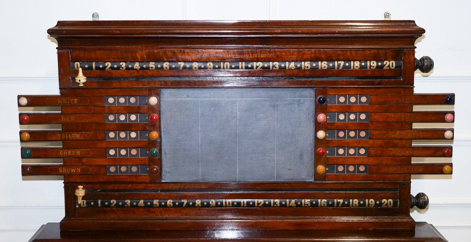 Antique Oak Restored J. Ashcroft & Co Liverpool Snooker Billiard Score Board photo 2450.0