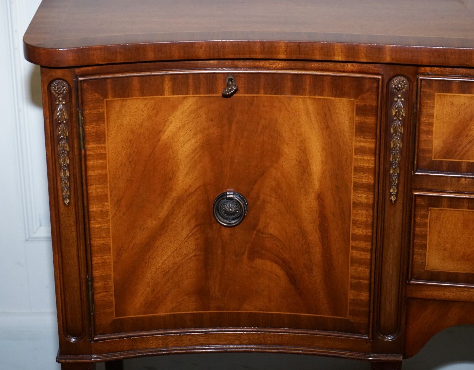 Vintage Edwardian Style Hardwood Sideboard Made By Jaycee Furniture photo vintage