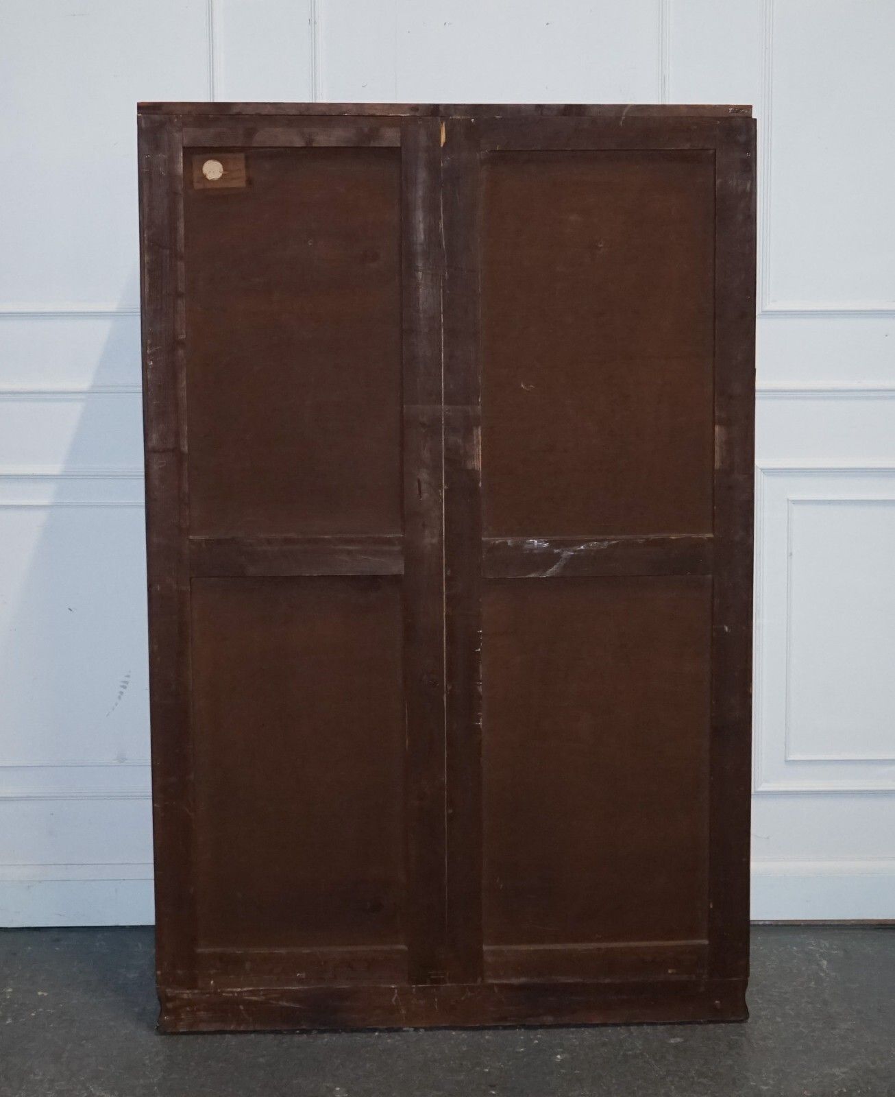 1850.0 Beautiful Art Deco Blonde Walnut Double Door Wardrobe Armoire photo