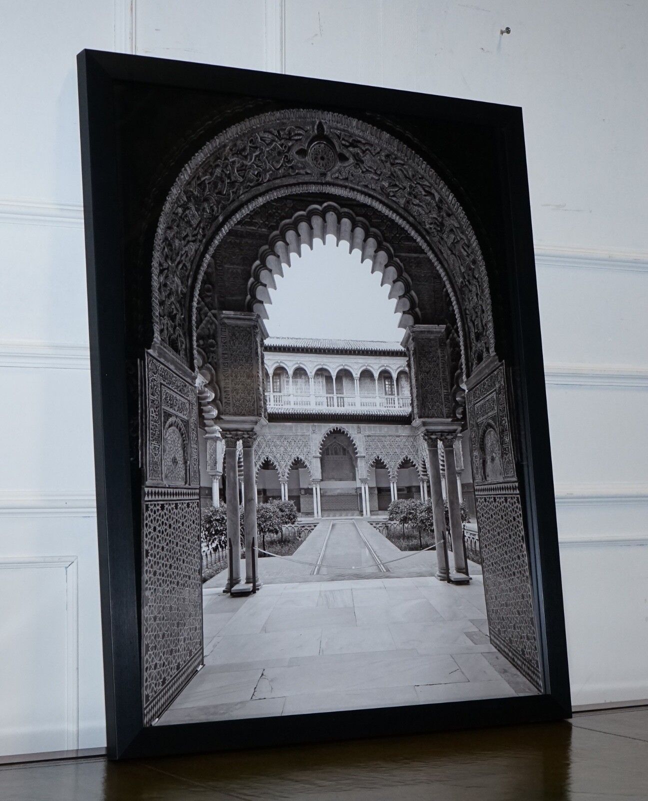 Beautiful Courtyard Of The Maidens In The Real Alcazar In Seville Picture Print photo furniture