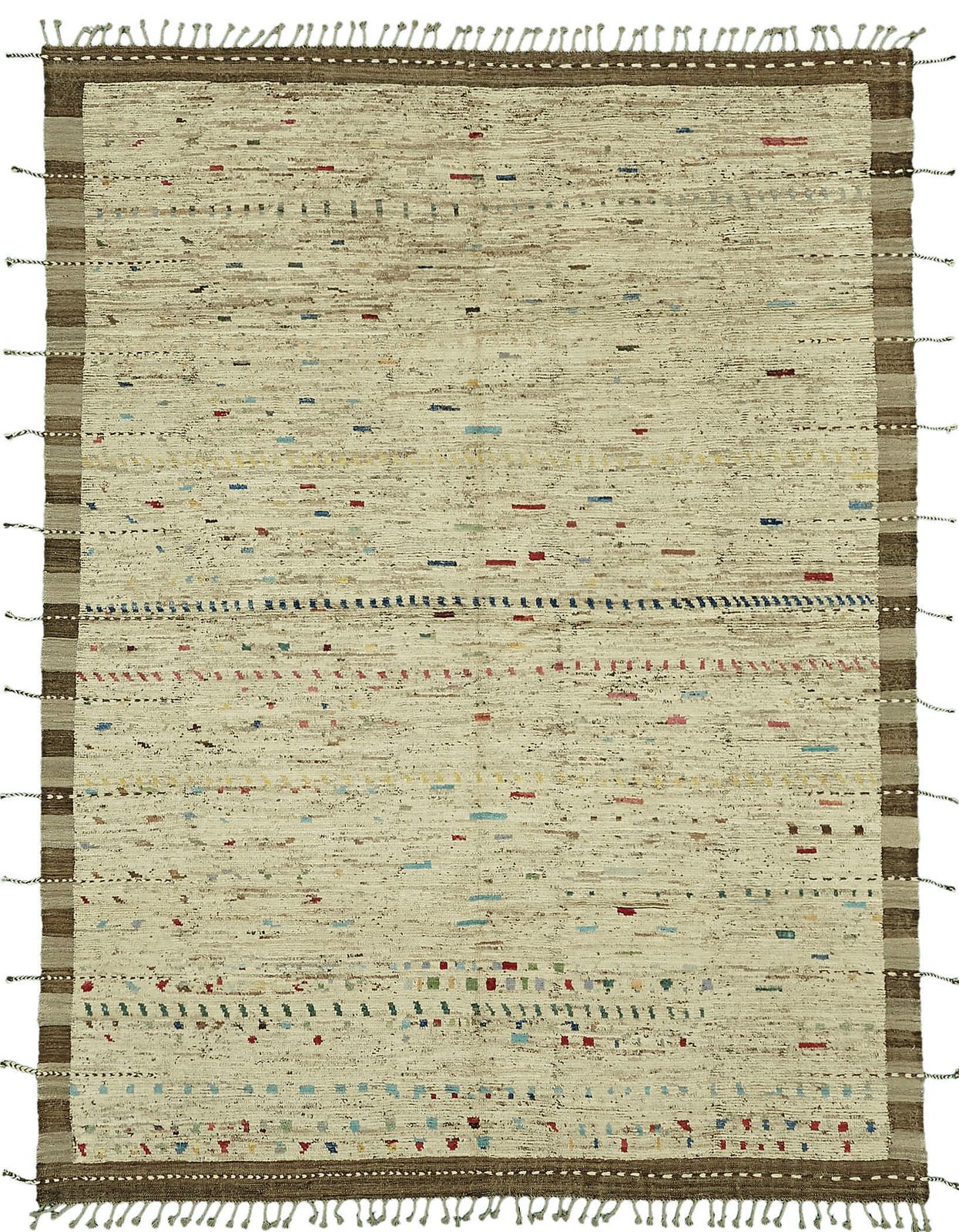 Handmade Beige Modern Decorative Tribal Rug 278 Cm X 370 Cm