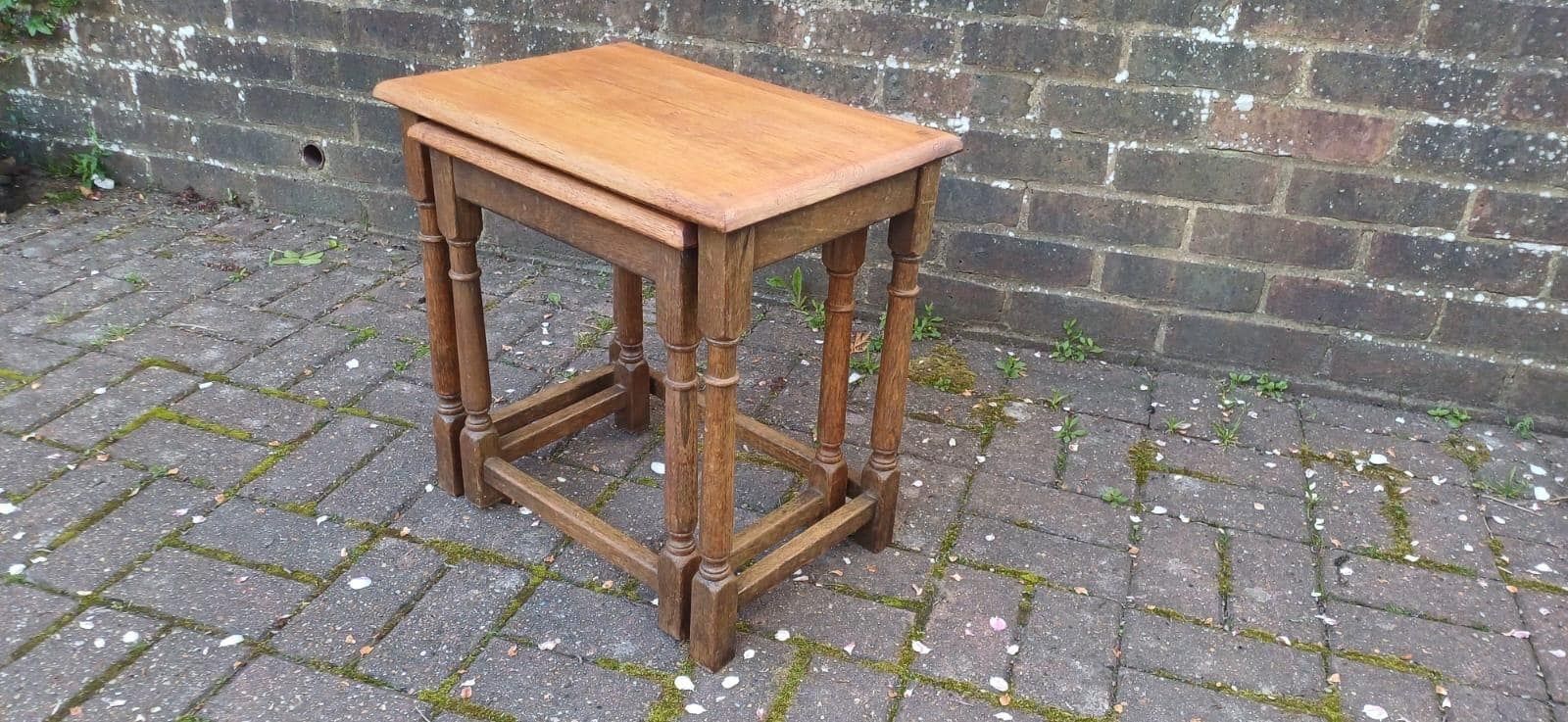 Meat Of Two Oak Tables, 1960s, Vintage photo furniture