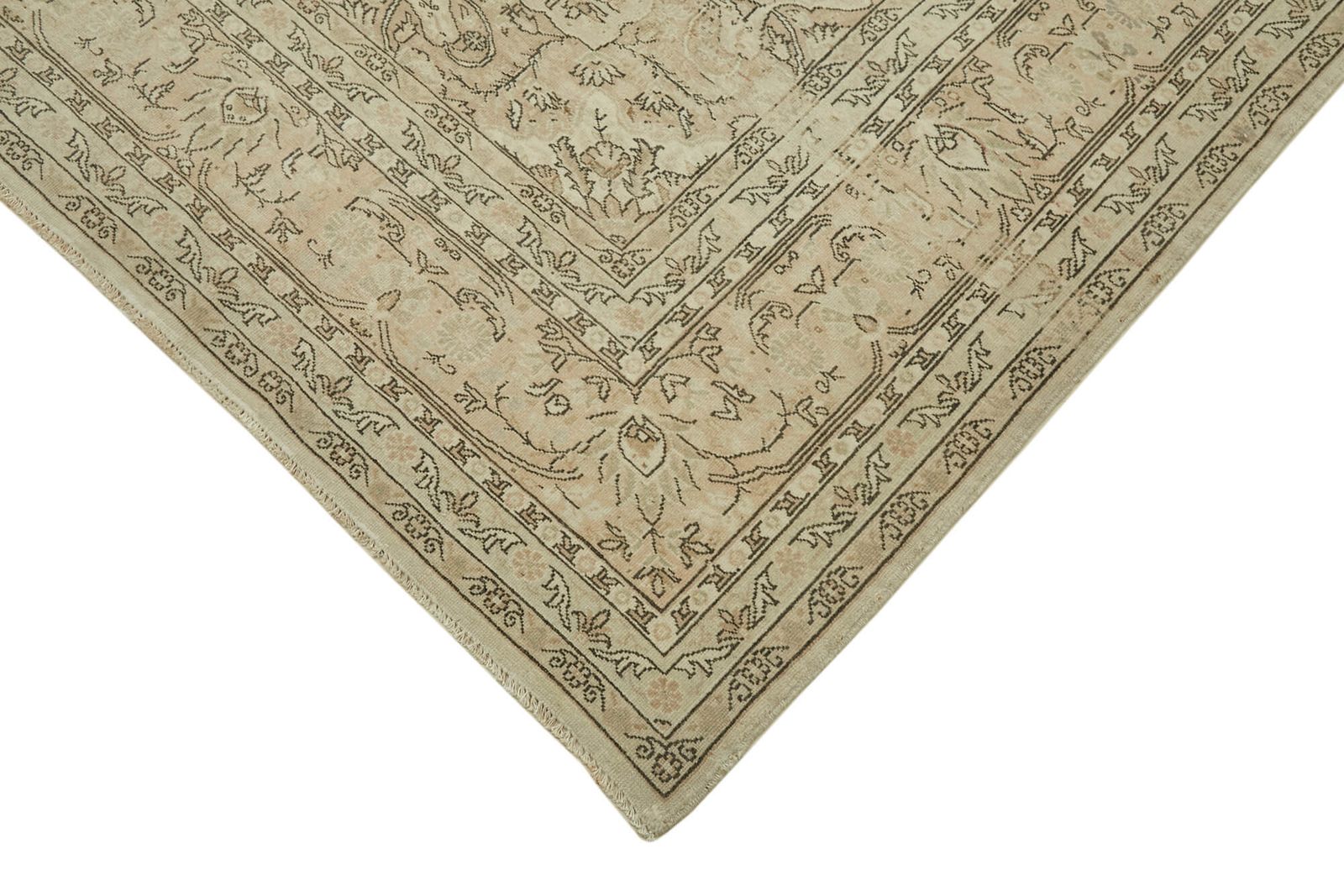 Handmade Beige Vintage Large Area Rug 262 Cm X 360 Cm photo Textiles