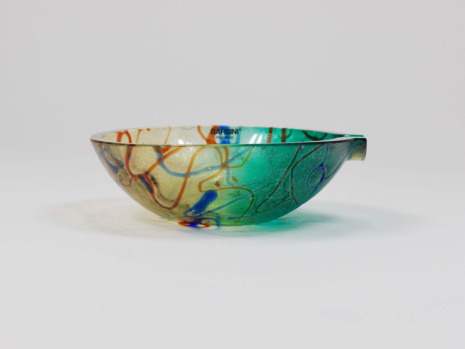 Alfredo Barbini Signed Murano Art Glass Bowl Or Ashtray, Italy, 1970s photo furniture