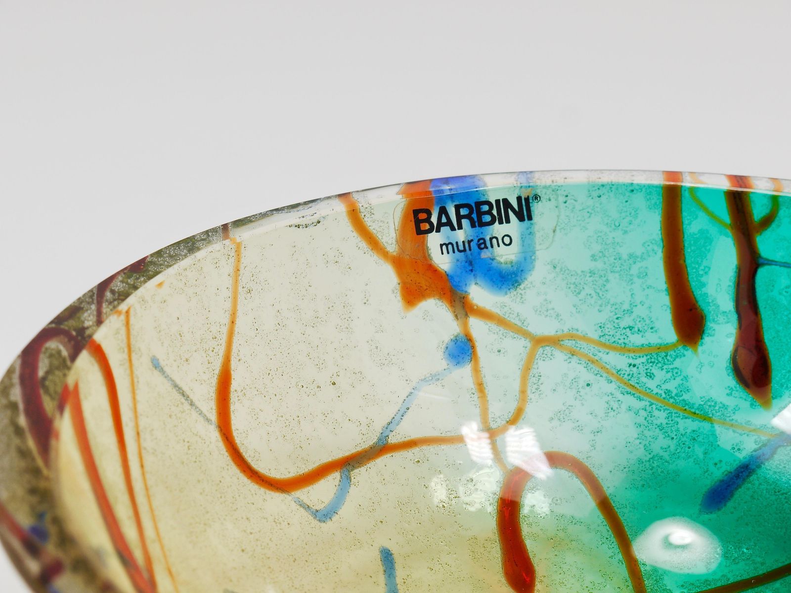 photo for sale Alfredo Barbini Signed Murano Art Glass Bowl Or Ashtray, Italy, 1970s