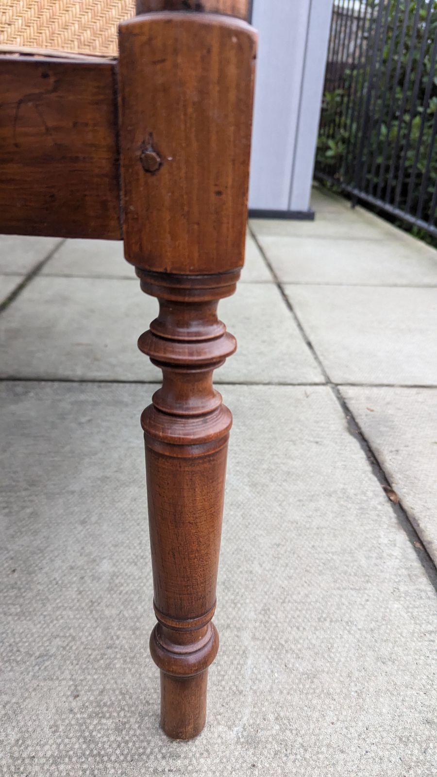 Antique Indian Teak Rattan Colonial Planter's Plantation Lounge Chair photo for sale