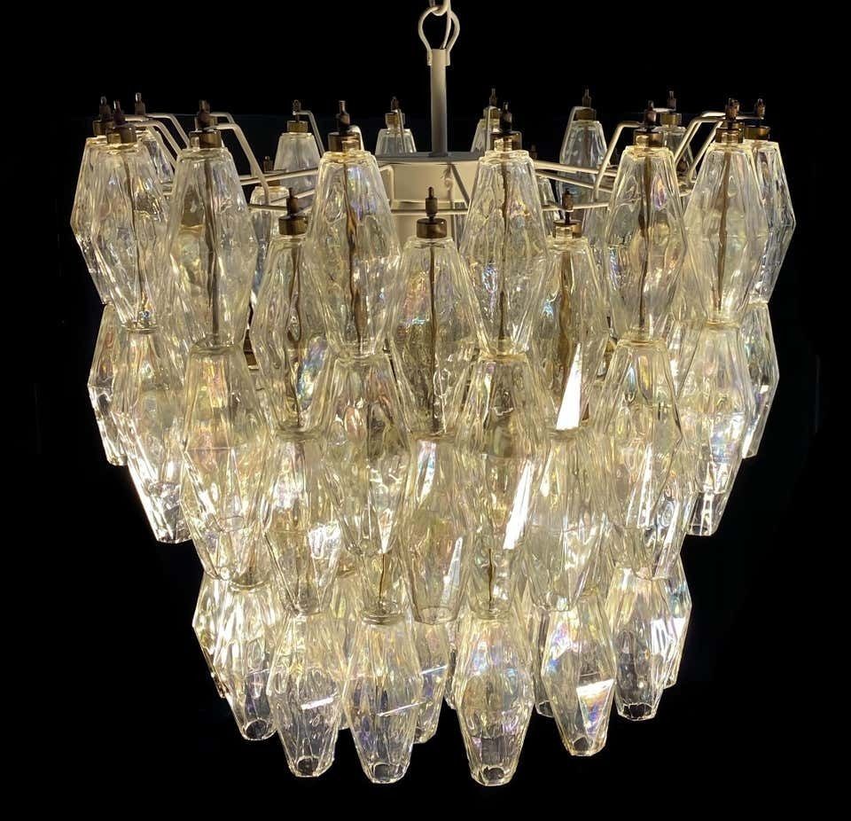 Original Poliedri Chandelier By Carlo Scarpa For Venini, Murano, 1960s photo Lighting