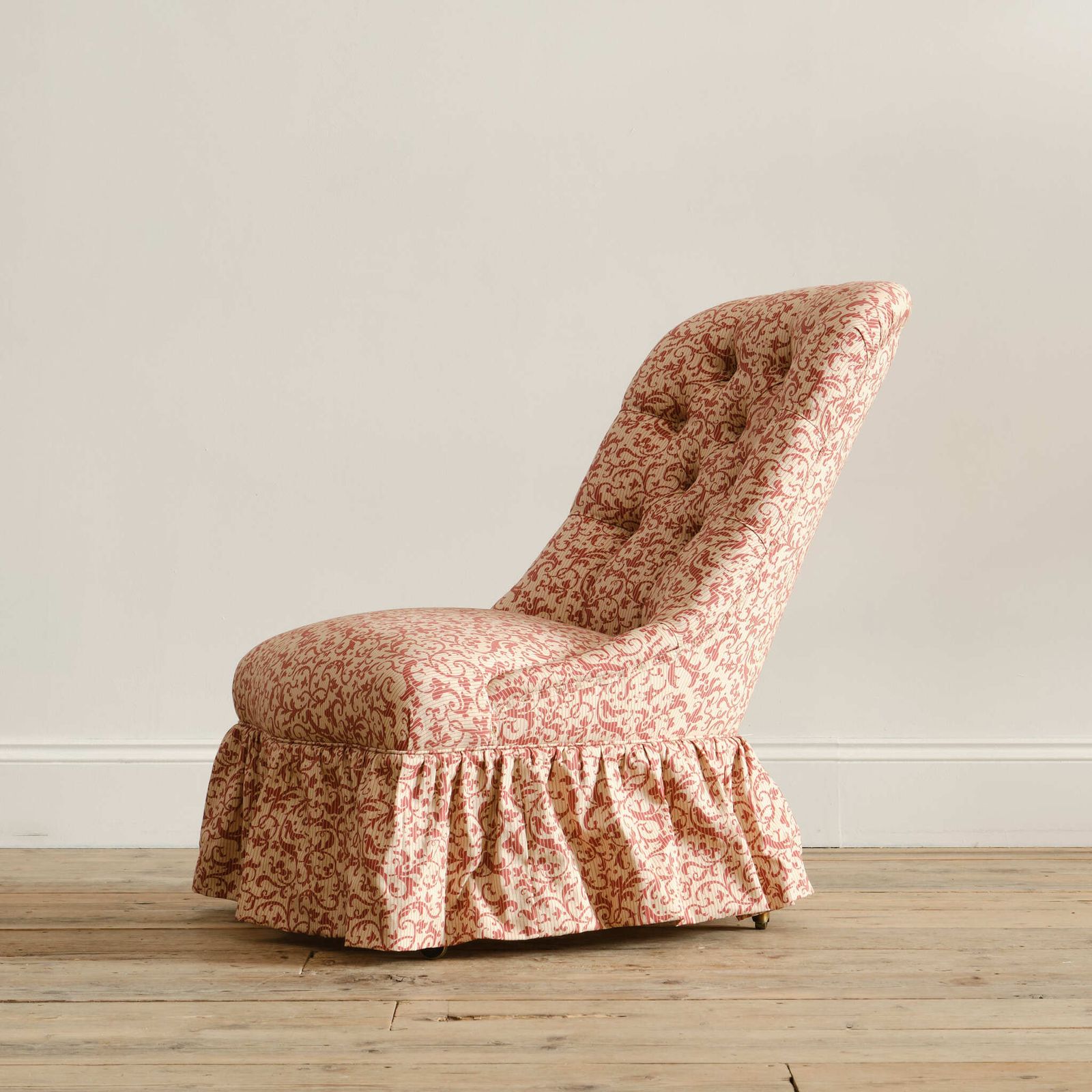 A Large Mid 19th Century Walnut Slipper Chair C1860 photo for sale