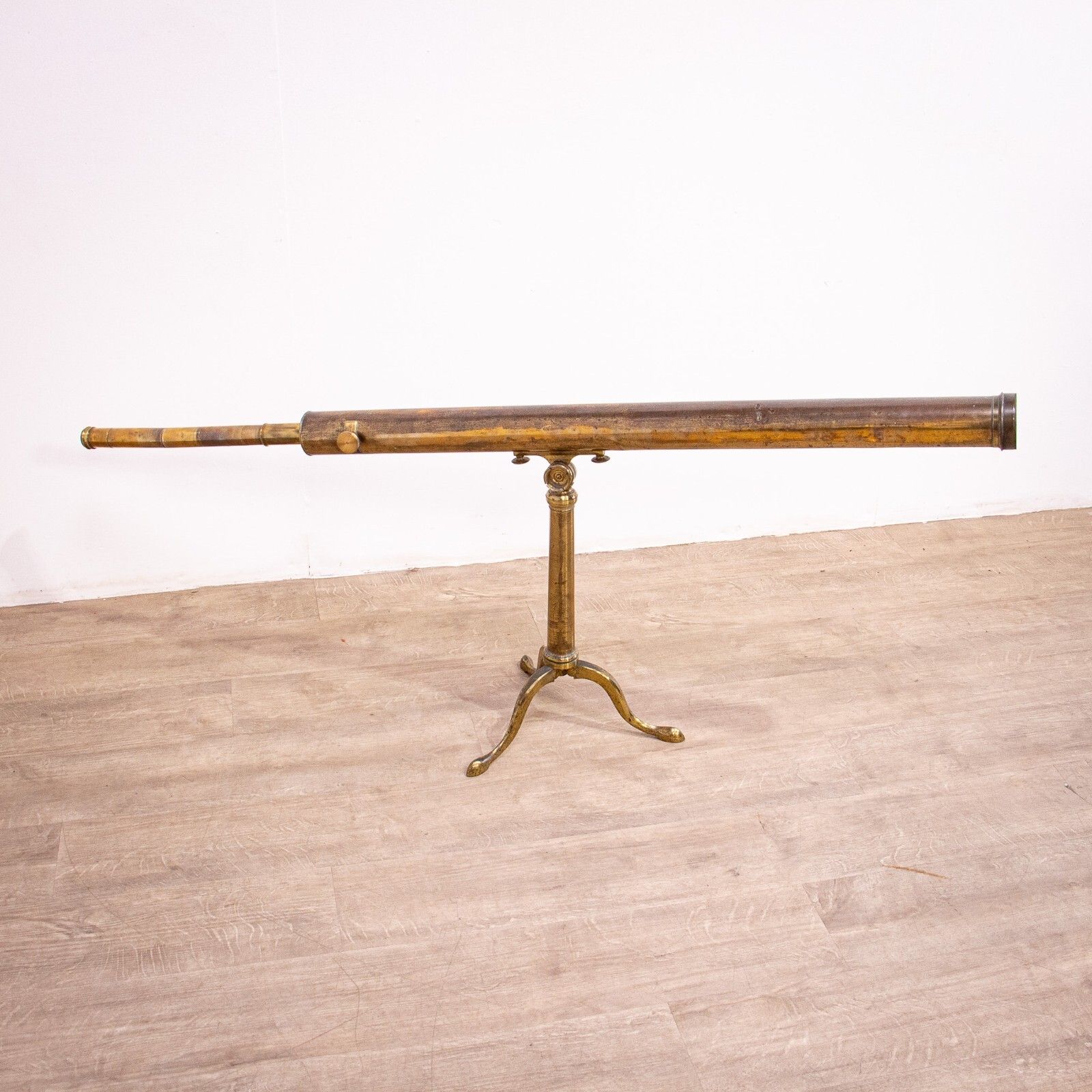 Large Victorian Brass Telescope By Dollond Of London