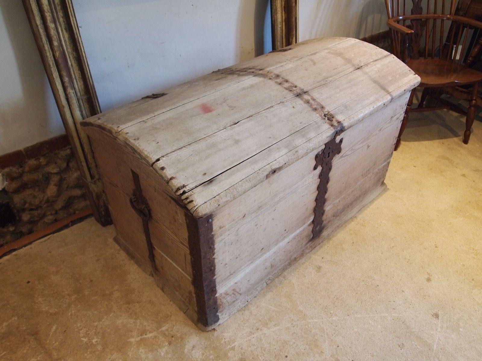 Chest George III Pine Marriage Chest Scandinavian C1780 photo vintage