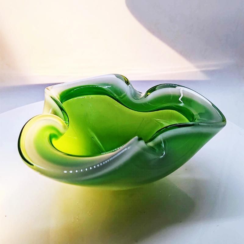 1960s Big Ashtray Or Catch All In Murano Glass By Flavio Poli For Seguso.   Made In Italy. photo Home Decor