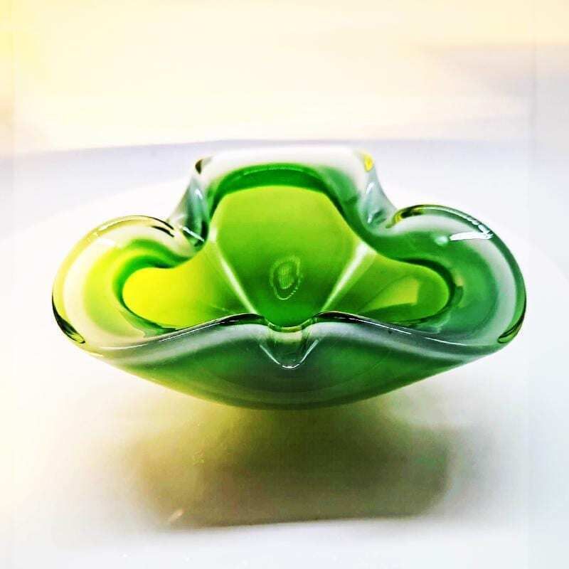 1960s Big Ashtray Or Catch All In Murano Glass By Flavio Poli For Seguso.   Made In Italy. photo 231.0