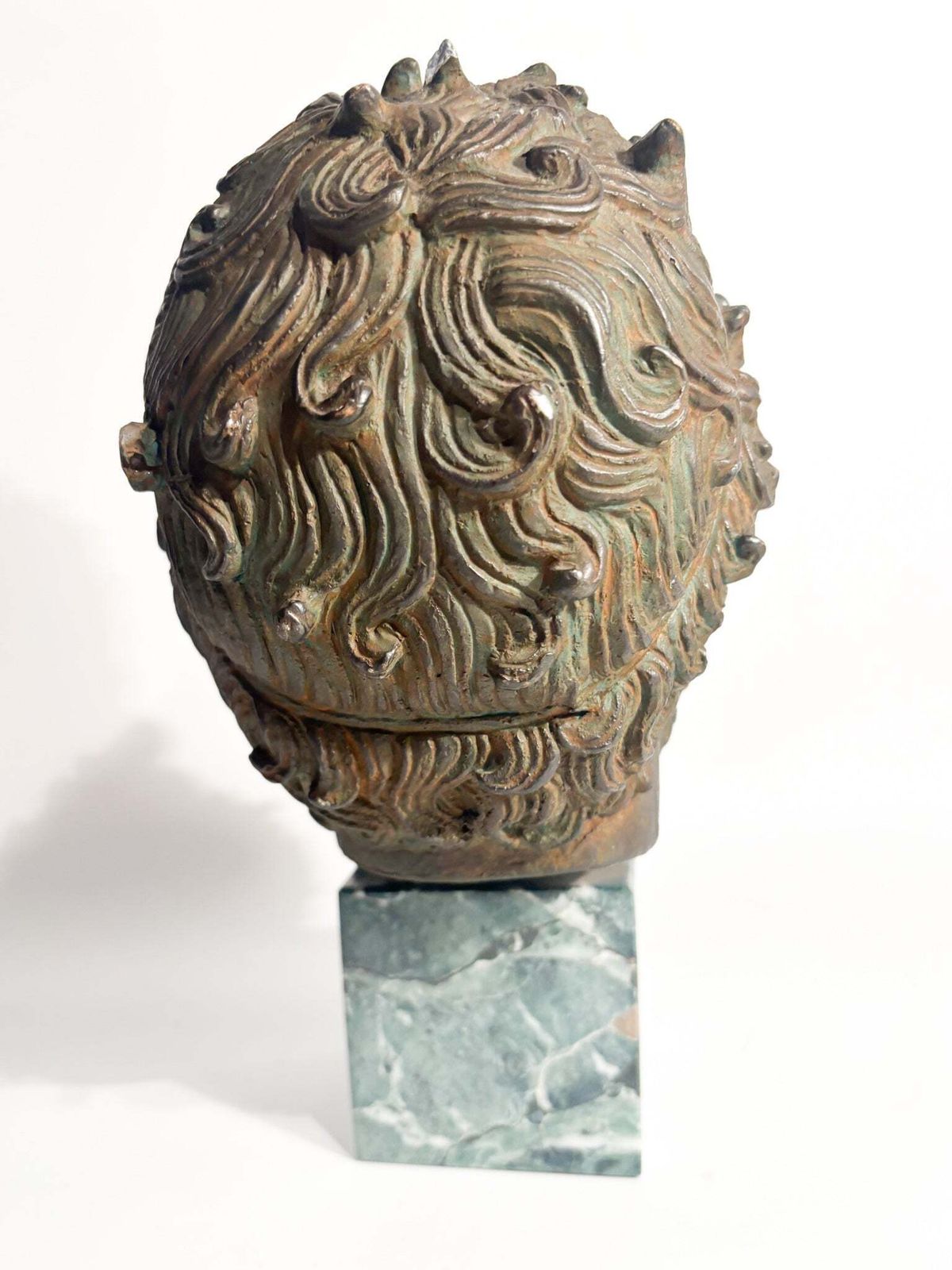 photo furniture Head Of The Boxer Satyros Of Elis In Marble Printed 20th Century