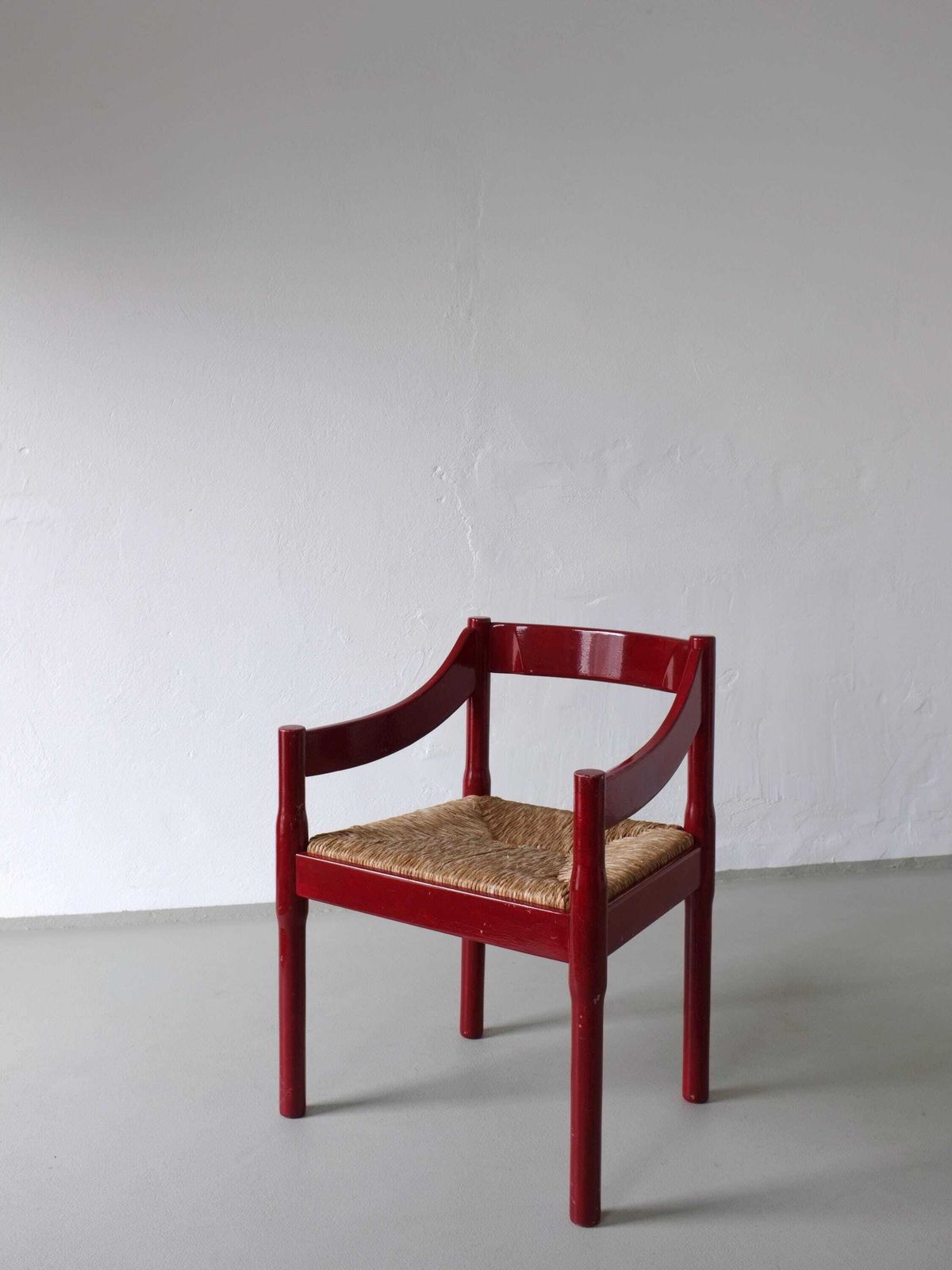 2 Red Vico Magistretti “Carimate” Style Armchairs | Italy | 1970s photo furniture