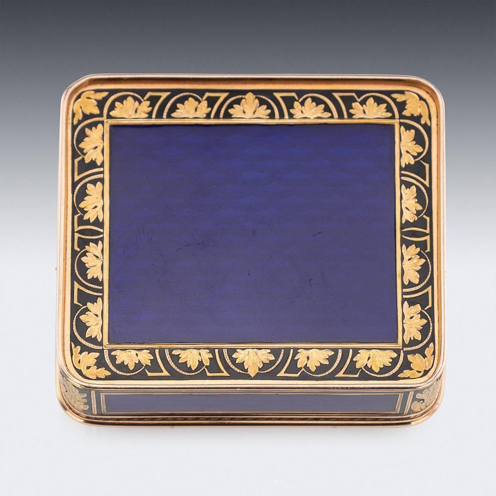 19thc German 18k Gold & Enamel Snuff Box, Raphael's Sistine Madonna, Hanau C1810 photo vintage
