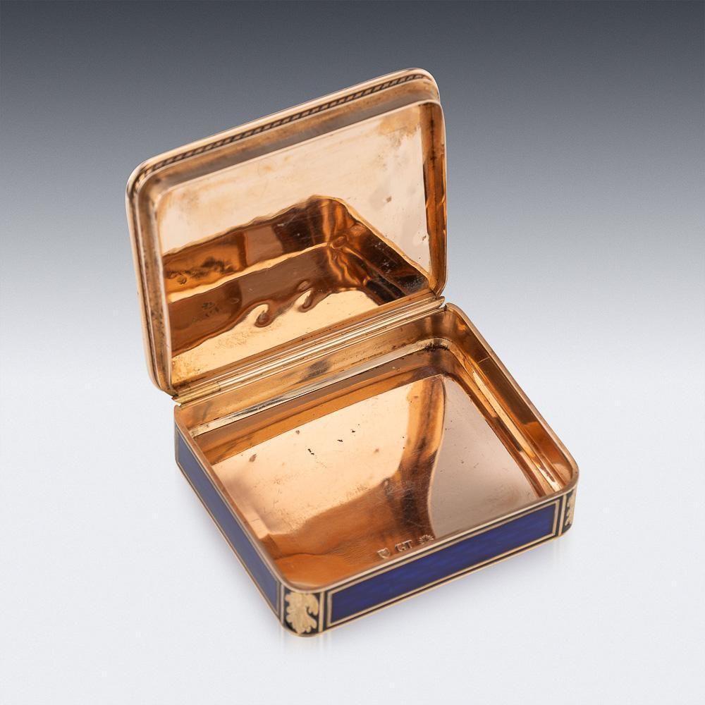 photo furniture 19thc German 18k Gold & Enamel Snuff Box, Raphael's Sistine Madonna, Hanau C1810