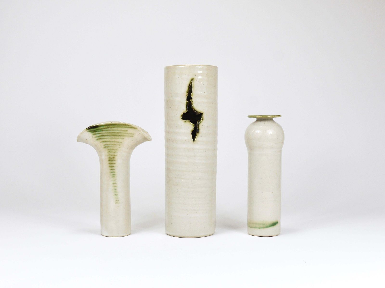 Piet Knepper 3 Art Pottery Ceramic Studio Vases By Mobach, Netherlands, 1970s photo furniture