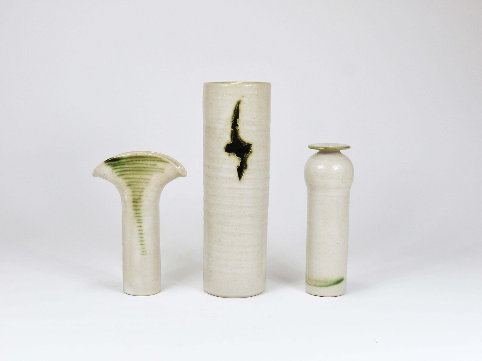 Piet Knepper 3 Art Pottery Ceramic Studio Vases By Mobach, Netherlands, 1970s photo for sale