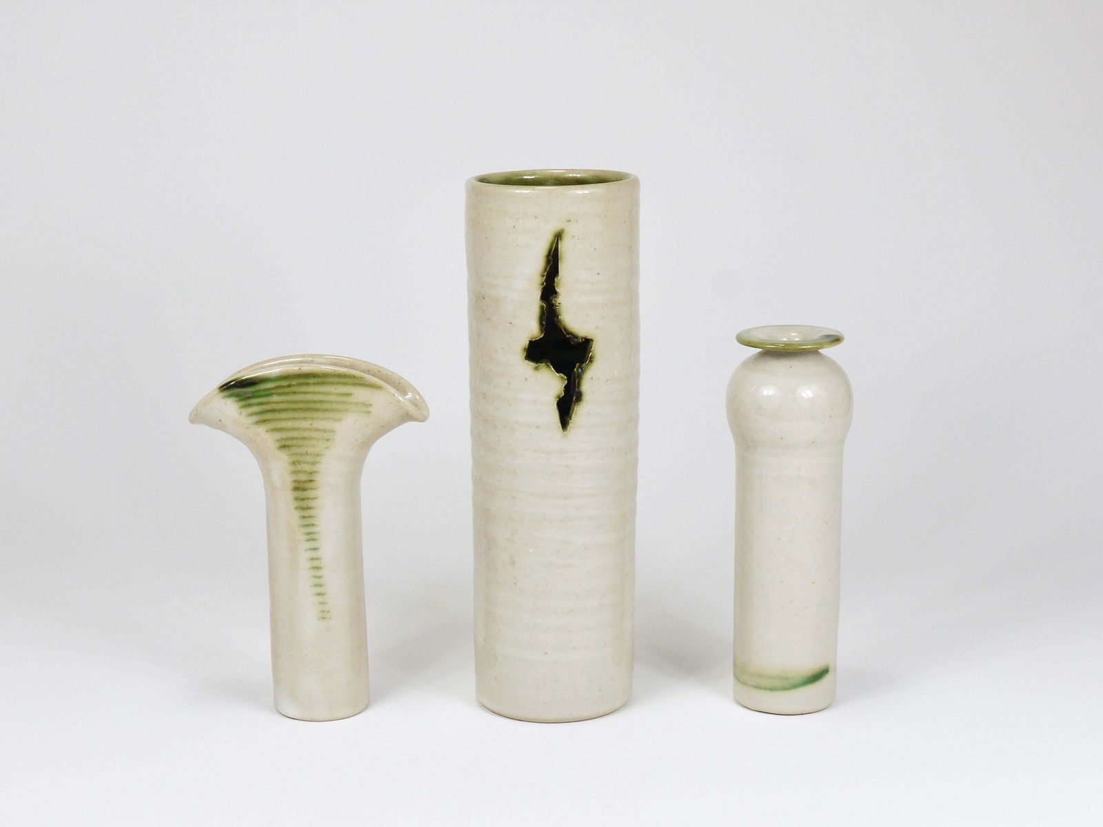 Piet Knepper 3 Art Pottery Ceramic Studio Vases By Mobach, Netherlands, 1970s photo 639.0