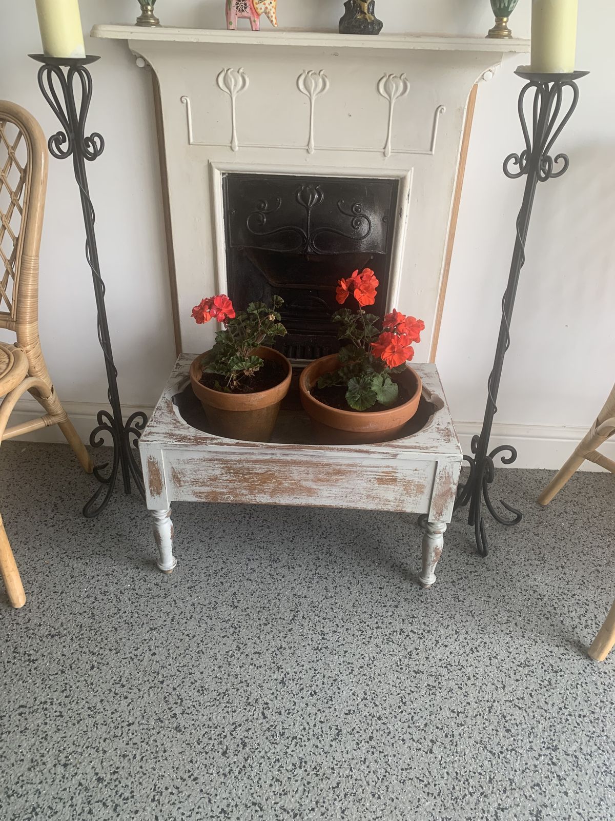 Painted French Mahogany Plant Display Unit photo buy