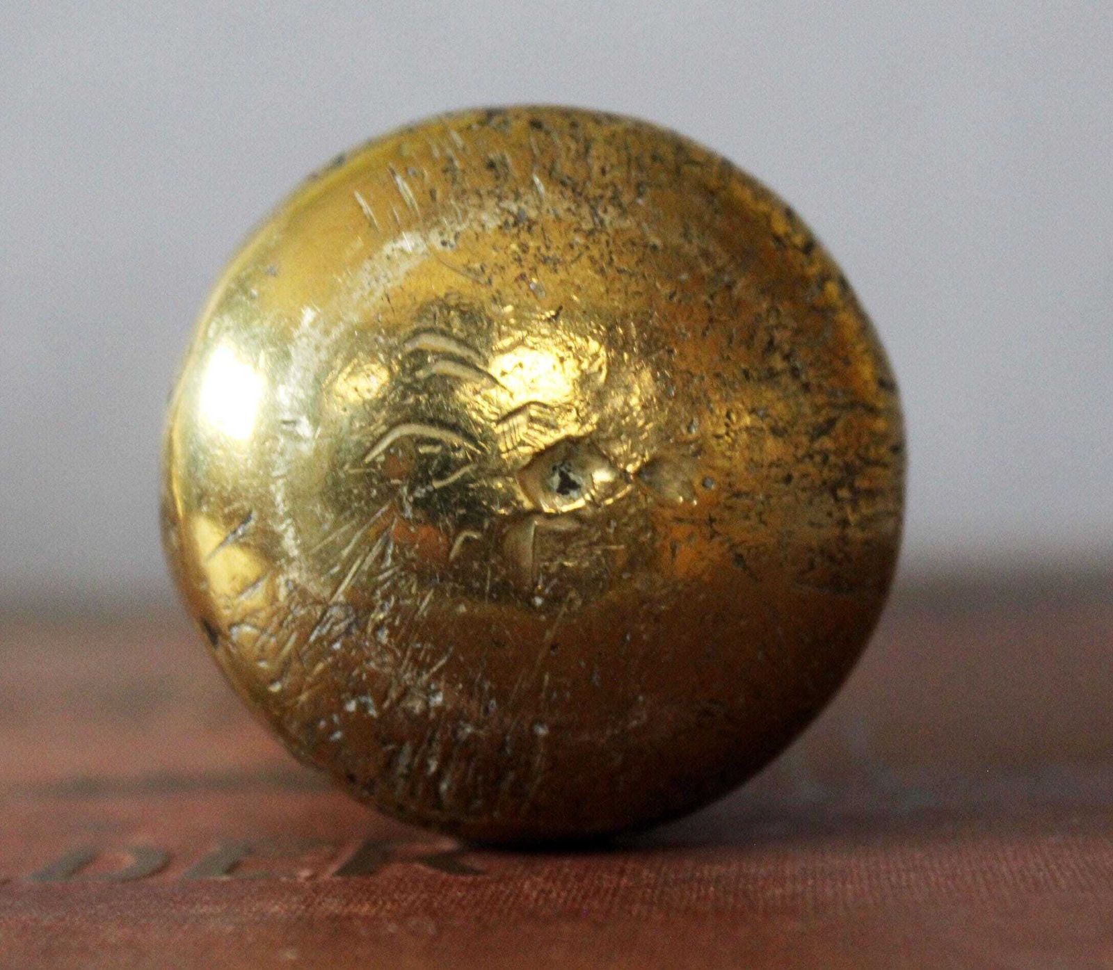 photo for sale Antique Heavy Bronze Brass Mortar And Pestle, 2.8 Kilos, Apothecary, Pharmacy, Kitchen Accessory, Medicine, Spices, Solid Brass