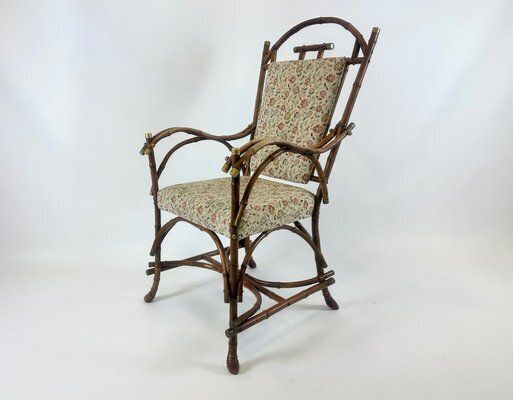 Austrian Art Noveau Bamboo Side Chair, 1900s photo furniture