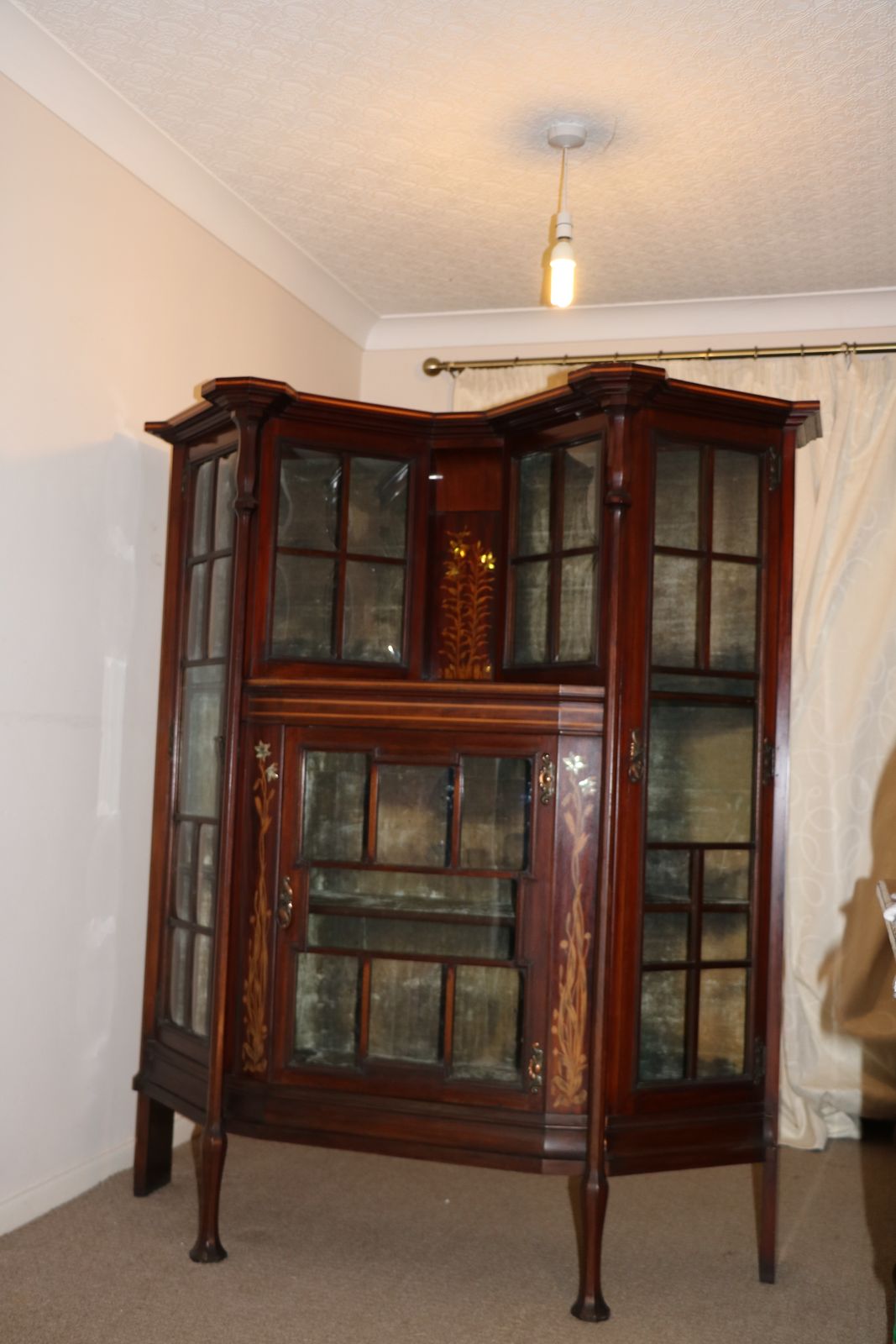 Arts And Crafts Period Mahogany Display Cabinet Shapland & Petter Of Barnstaple Circa 1900 photo furniture