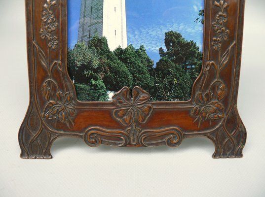 German Art Nouveau Picture Frame In Patinated Copper, 1890s photo buy