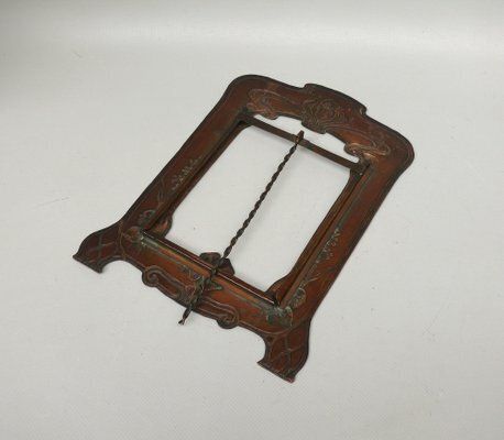photo vinterior German Art Nouveau Picture Frame In Patinated Copper, 1890s