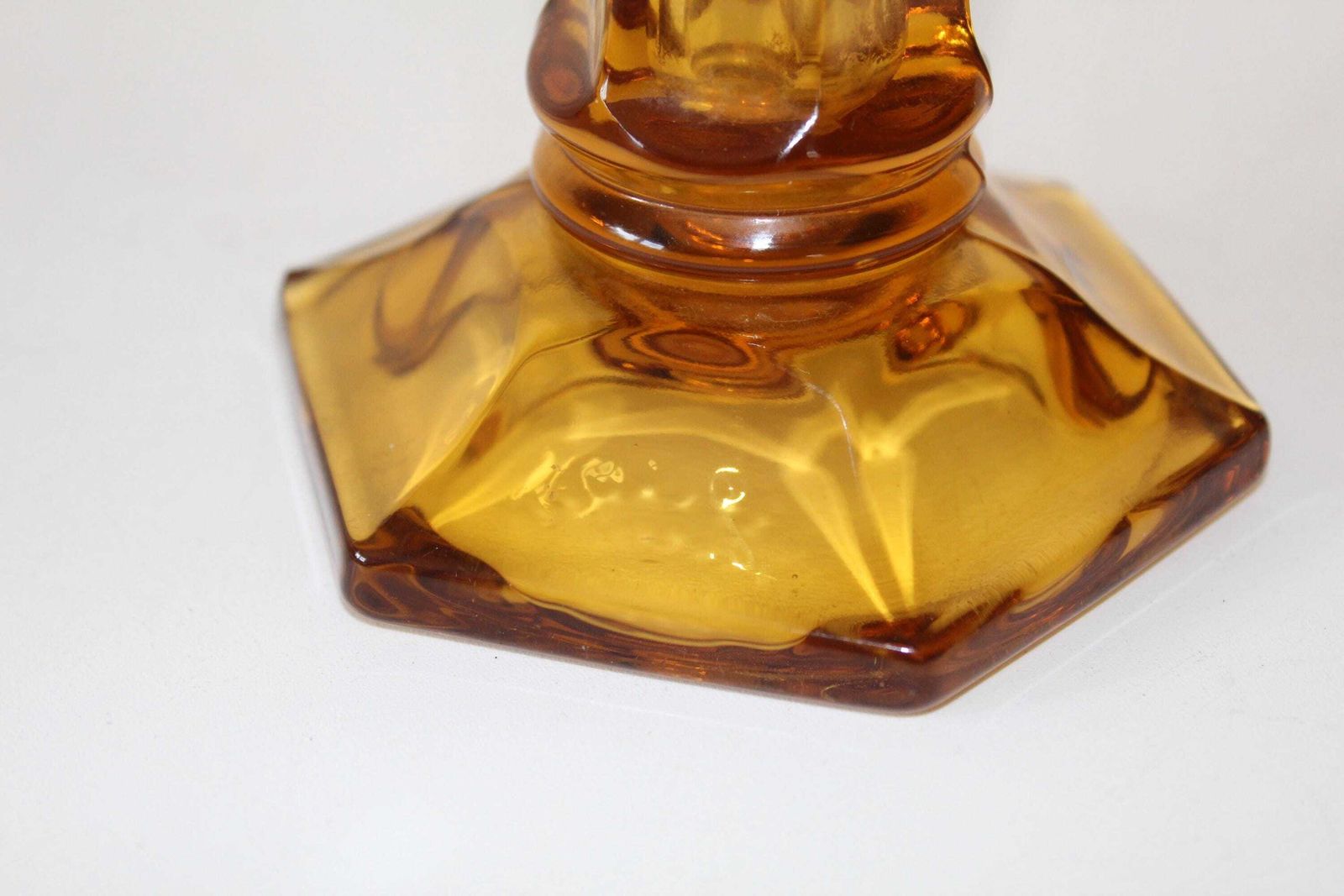 photo furniture Art Deco Val Saint Lambert (Vsl) Amber Glass Vase, Charles Graffart Belgium, Tulip Vase, Signed, Model American 1935, Luxval Series