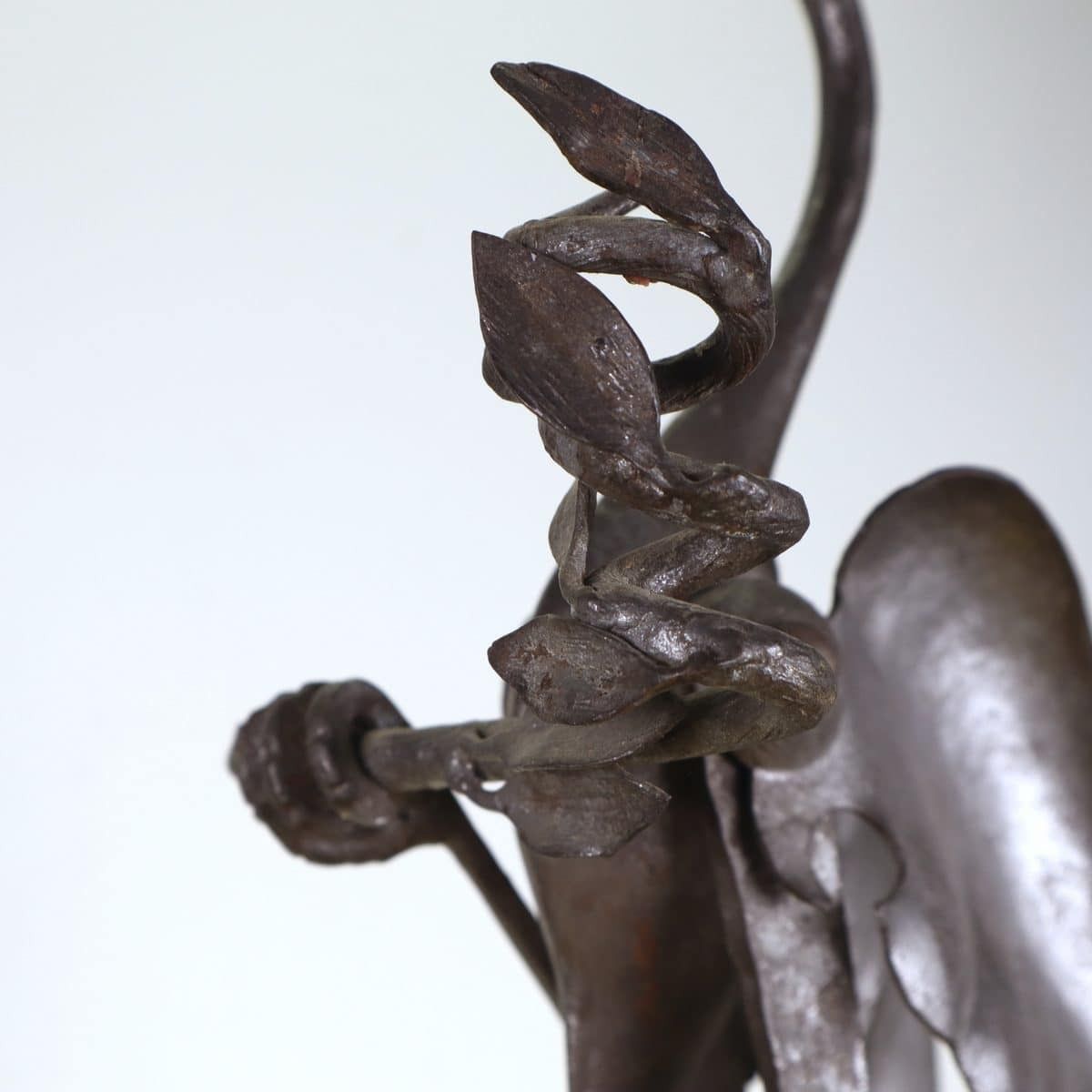 Iron Sculpture With Black Marble Base, Attributed To Carlo Rizzarda photo Art