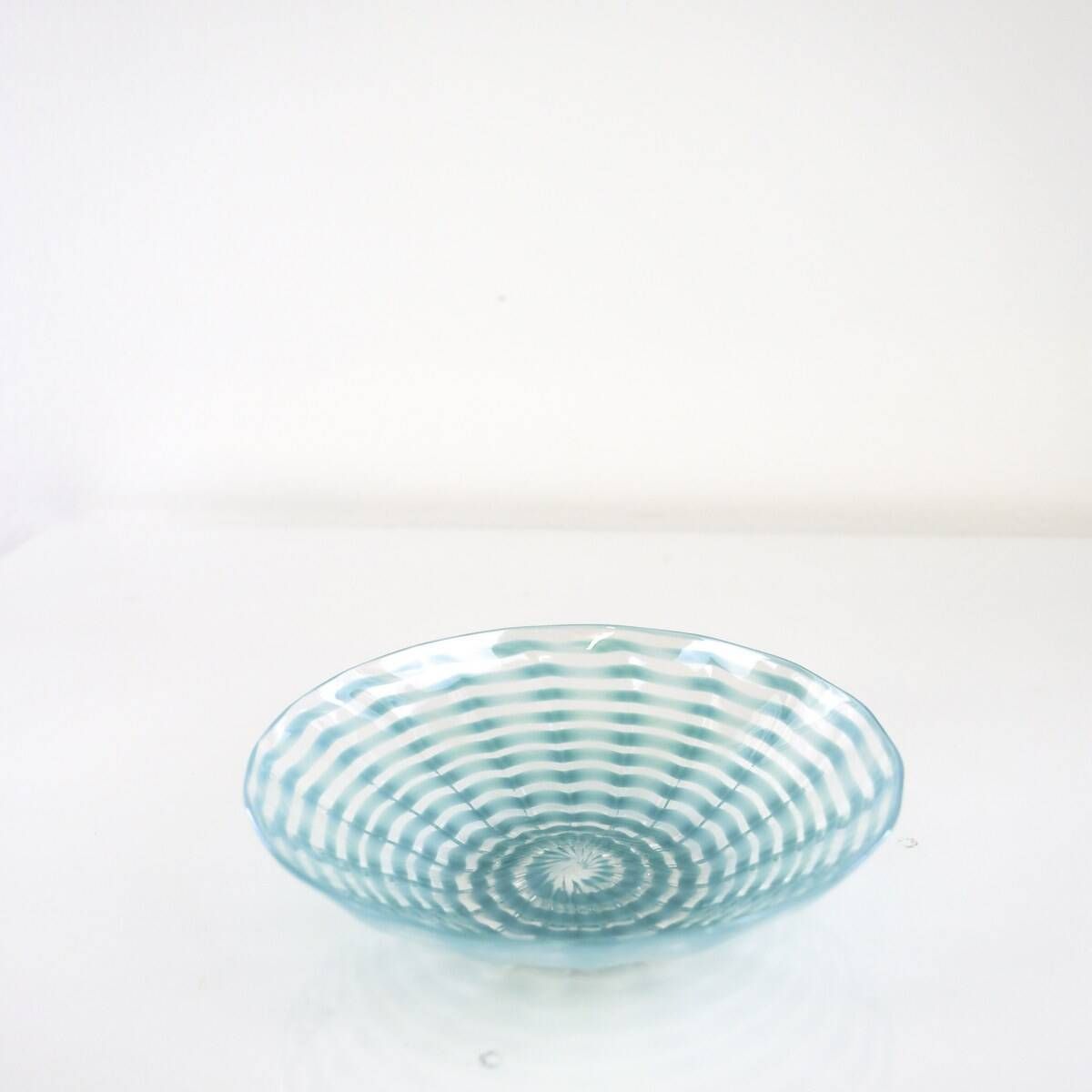 Glass Plate By Carlo Scarpa For Venini, Variegated Zigrinati Series, 1930s 1940s photo vinterior