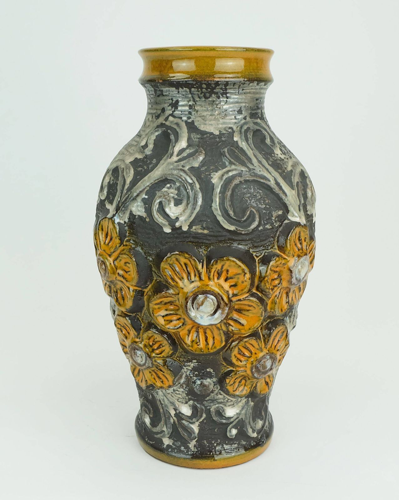 Mid Century Vase Carstens Model 7161 30 Flower Relief Decor photo 144.0